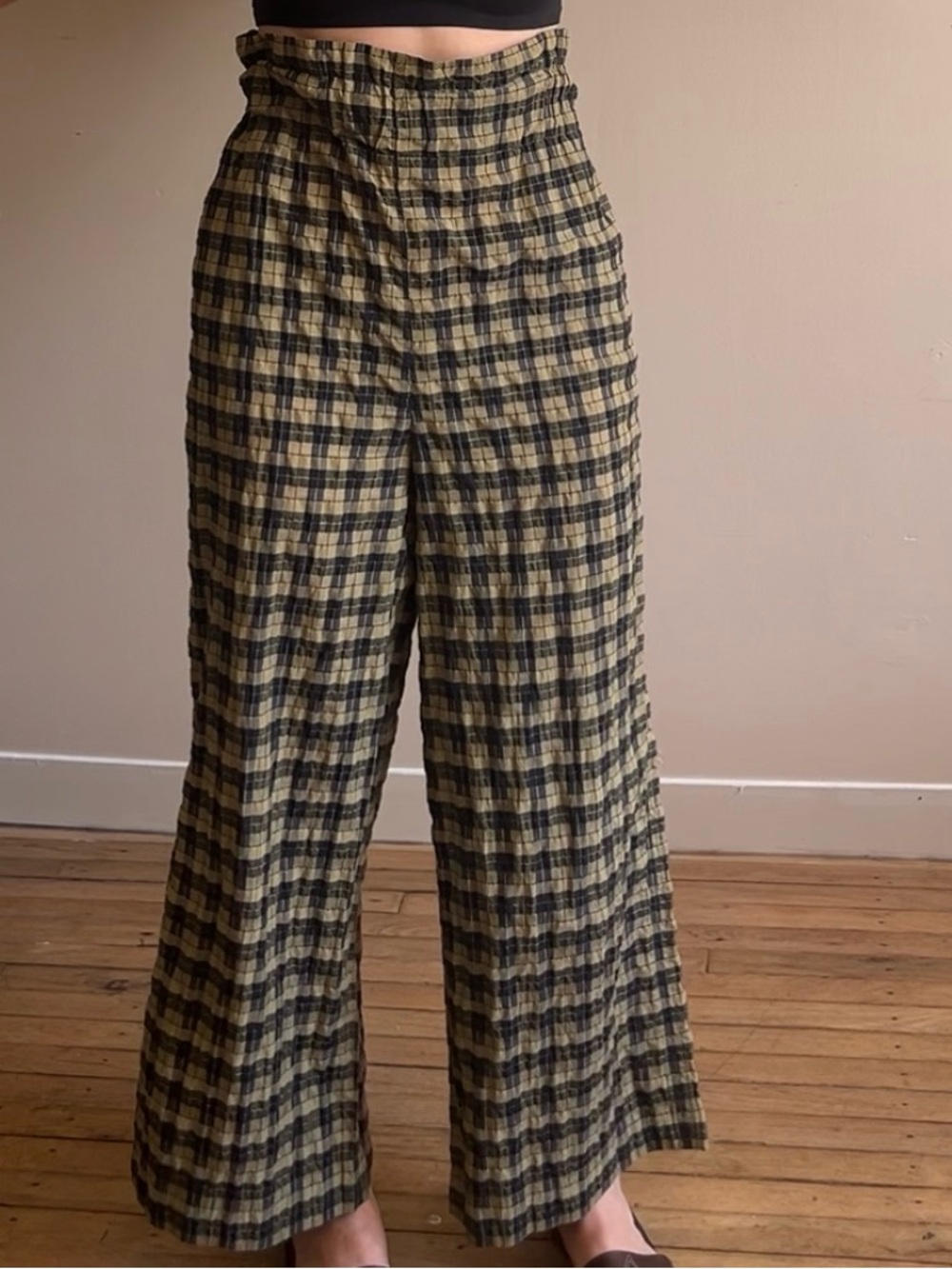 GANNI Seersucker Check Pant